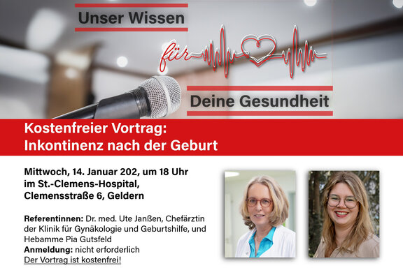 Dr. med. Ute Janßen, Chefärztin der Klinik für Gynäkologie und Geburtshilfe, und Hebamme Pia Gutsfeld aus dem St.-Clemens-Hospital Geldern.